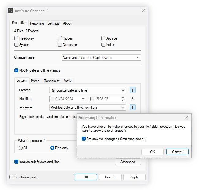 Attribute Changer &ndash; 文件 文件夹属性修改工具