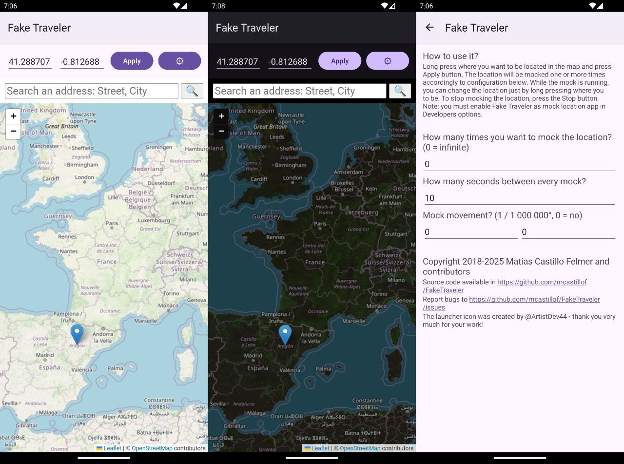 FakeTraveler &ndash; 无需 Root 的 Android 虚拟定位工具