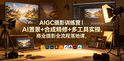 AIGC摄影训练营，AI置景+合成精修+多工具实操