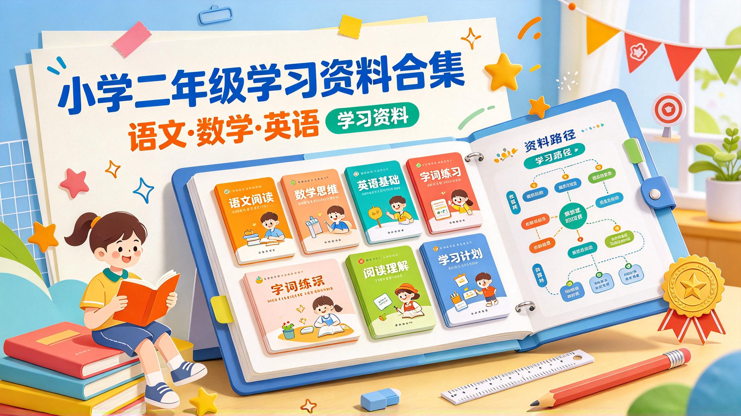 小红书+抖音爆款，小学二年级学习资料合集