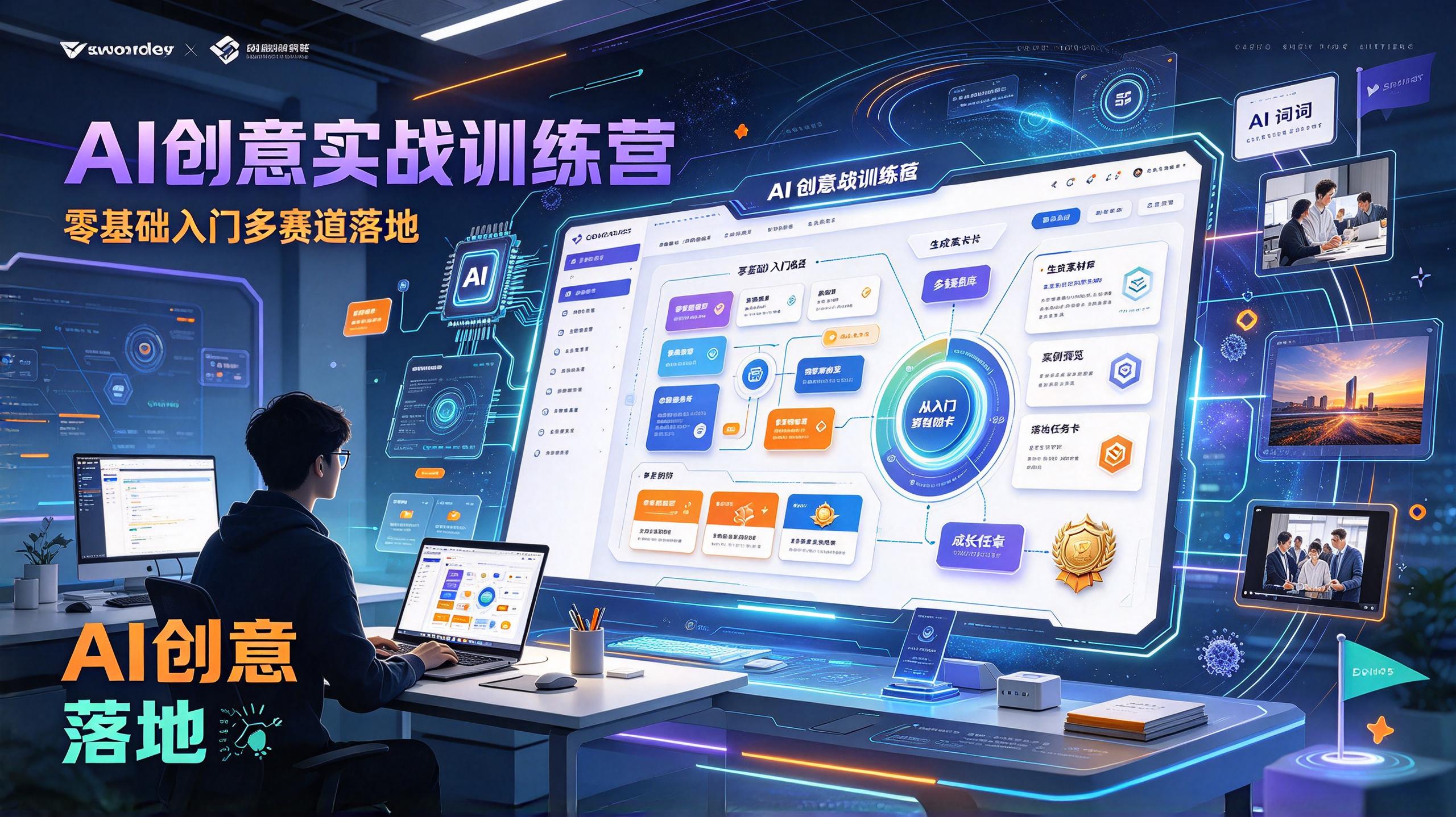 AI创意实战训练营，零基础小白入门多赛道落地玩法